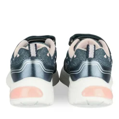 Baskets BLEU Fille Motif Uni Scratch