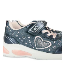 Baskets BLEU Fille Motif Uni Scratch