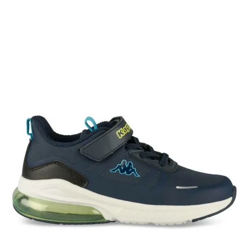 Baskets BLEU Garçon Motif Uni Lacets
