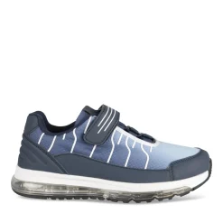 Baskets BLEU Garçon Motif Uni Scratch + Elastique