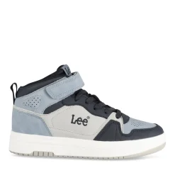 Baskets BLEU Garçon Motif Uni Scratch + Elastique