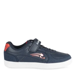 Baskets BLEU Garçon Motif Uni Scratch + Elastique