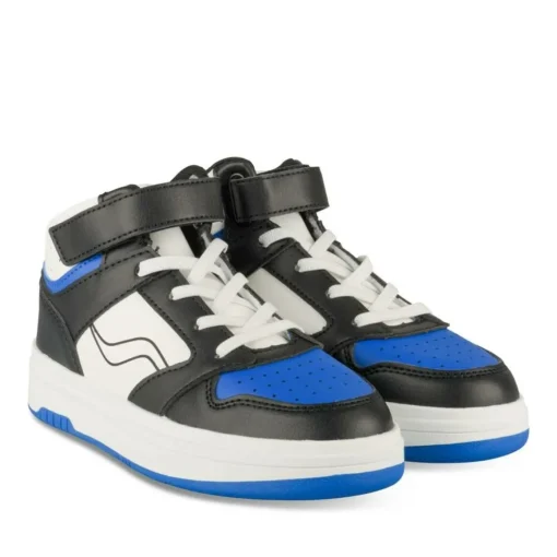 Baskets BLEU Garçon Motif Uni Scratch