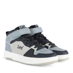 Baskets BLEU Garçon Motif Uni Scratch + Elastique
