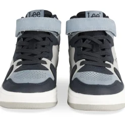 Baskets BLEU Garçon Motif Uni Scratch + Elastique