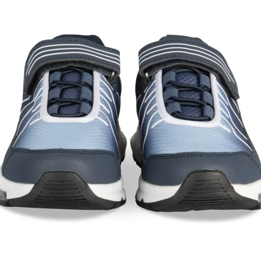 Baskets BLEU Garçon Motif Uni Scratch + Elastique
