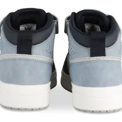 Baskets BLEU Garçon Motif Uni Scratch + Elastique