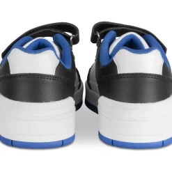 Baskets BLEU Garçon Motif Uni Scratch + Elastique