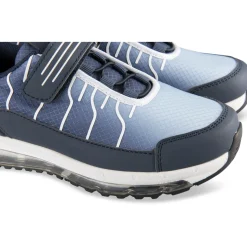Baskets BLEU Garçon Motif Uni Scratch + Elastique