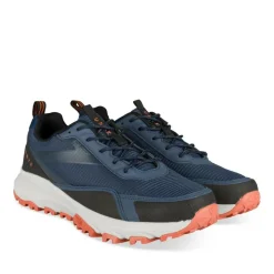 Baskets BLEU Homme Motif Uni Lacets