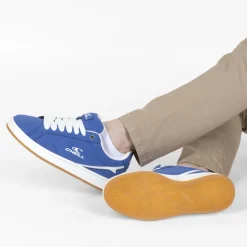 Baskets BLEU Homme Motif Uni Lacets