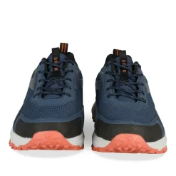 Baskets BLEU Homme Motif Uni Lacets