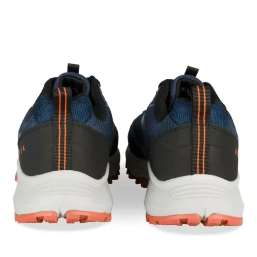 Baskets BLEU Homme Motif Uni Lacets