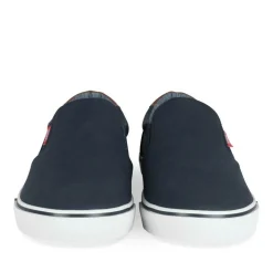 Baskets BLEU Homme Motif Uni A Enfiler