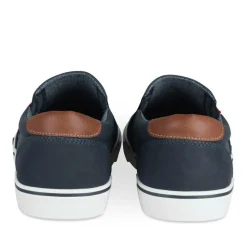 Baskets BLEU Homme Motif Uni A Enfiler