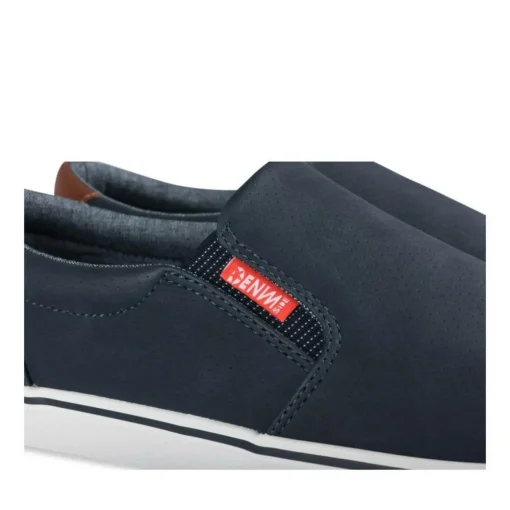 Baskets BLEU Homme Motif Uni A Enfiler