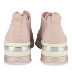 Baskets Chaussette ROSE Femme Motif Uni Lacets