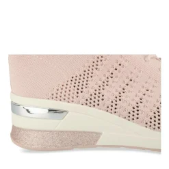 Baskets Chaussette ROSE Femme Motif Uni Lacets