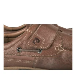 Baskets Confort MARRON Homme CUIR Motif Uni Scratch
