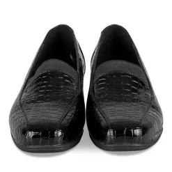 Baskets Confort NOIR Femme Motif Uni A Enfiler