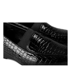 Baskets Confort NOIR Femme Motif Uni A Enfiler
