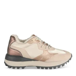 Baskets Dad Shoes BEIGE Femme Motif Uni Lacets