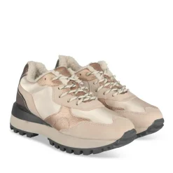 Baskets Dad Shoes BEIGE Femme Motif Uni Lacets
