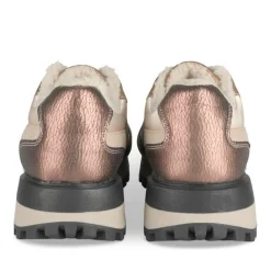 Baskets Dad Shoes BEIGE Femme Motif Uni Lacets