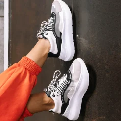 Baskets Dad Shoes BLANC Femme Motif Uni