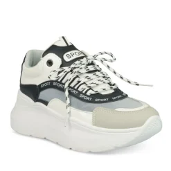 Baskets Dad Shoes BLANC Femme Motif Uni