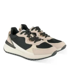 Baskets Dad Shoes NOIR Femme Motif Uni Lacets