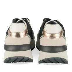 Baskets Dad Shoes NOIR Femme Motif Uni Lacets