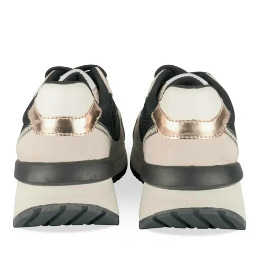 Baskets Dad Shoes NOIR Femme Motif Uni Lacets