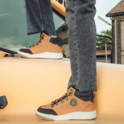 Baskets Fourré COGNAC Garçon Motif Uni Lacets
