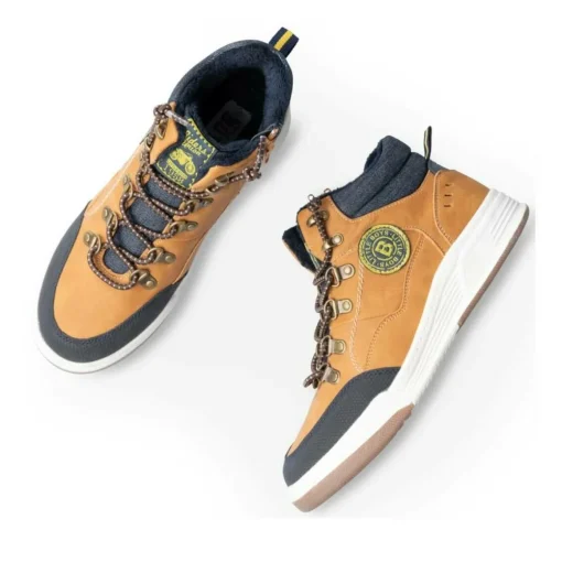 Baskets Fourré COGNAC Garçon Motif Uni Lacets