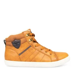 Baskets Fourré MARRON Garçon Motif Uni Lacets