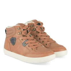 Baskets Fourré MARRON Garçon Motif Uni Lacets