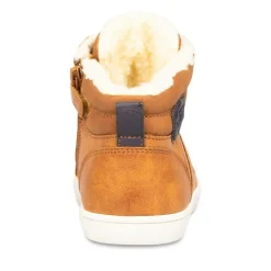 Baskets Fourré MARRON Garçon Motif Uni Lacets