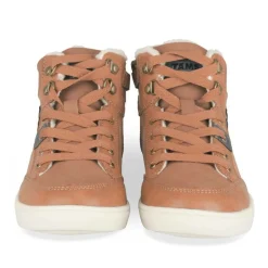 Baskets Fourré MARRON Garçon Motif Uni Lacets