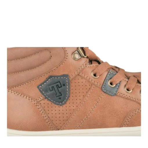 Baskets Fourré MARRON Garçon Motif Uni Lacets