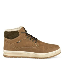 Baskets Fourré MARRON Homme Motif Uni Lacets