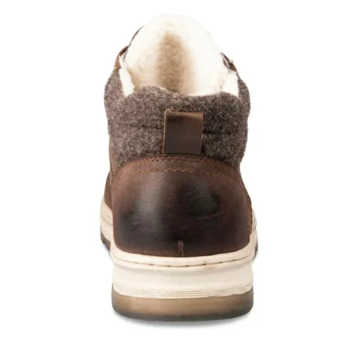 Baskets Fourré MARRON Homme Motif Uni Lacets
