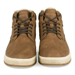 Baskets Fourré MARRON Homme Motif Uni Lacets