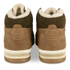 Baskets Fourré MARRON Homme Motif Uni Lacets
