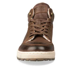 Baskets Fourré MARRON Homme Motif Uni Lacets