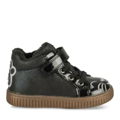 Baskets Fourré NOIR Fille Motif Animal Scratch