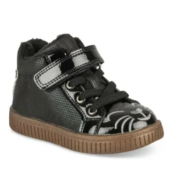 Baskets Fourré NOIR Fille Motif Animal Scratch