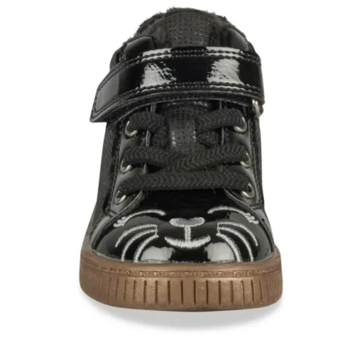 Baskets Fourré NOIR Fille Motif Animal Scratch