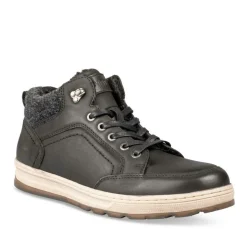Baskets Fourré NOIR Homme Motif Uni Lacets