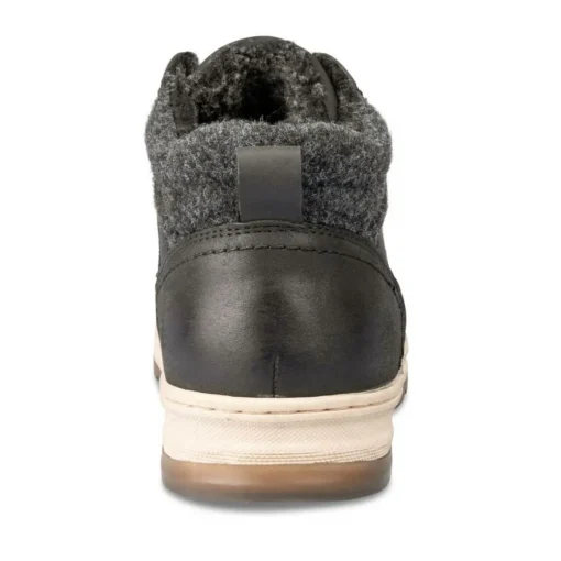 Baskets Fourré NOIR Homme Motif Uni Lacets